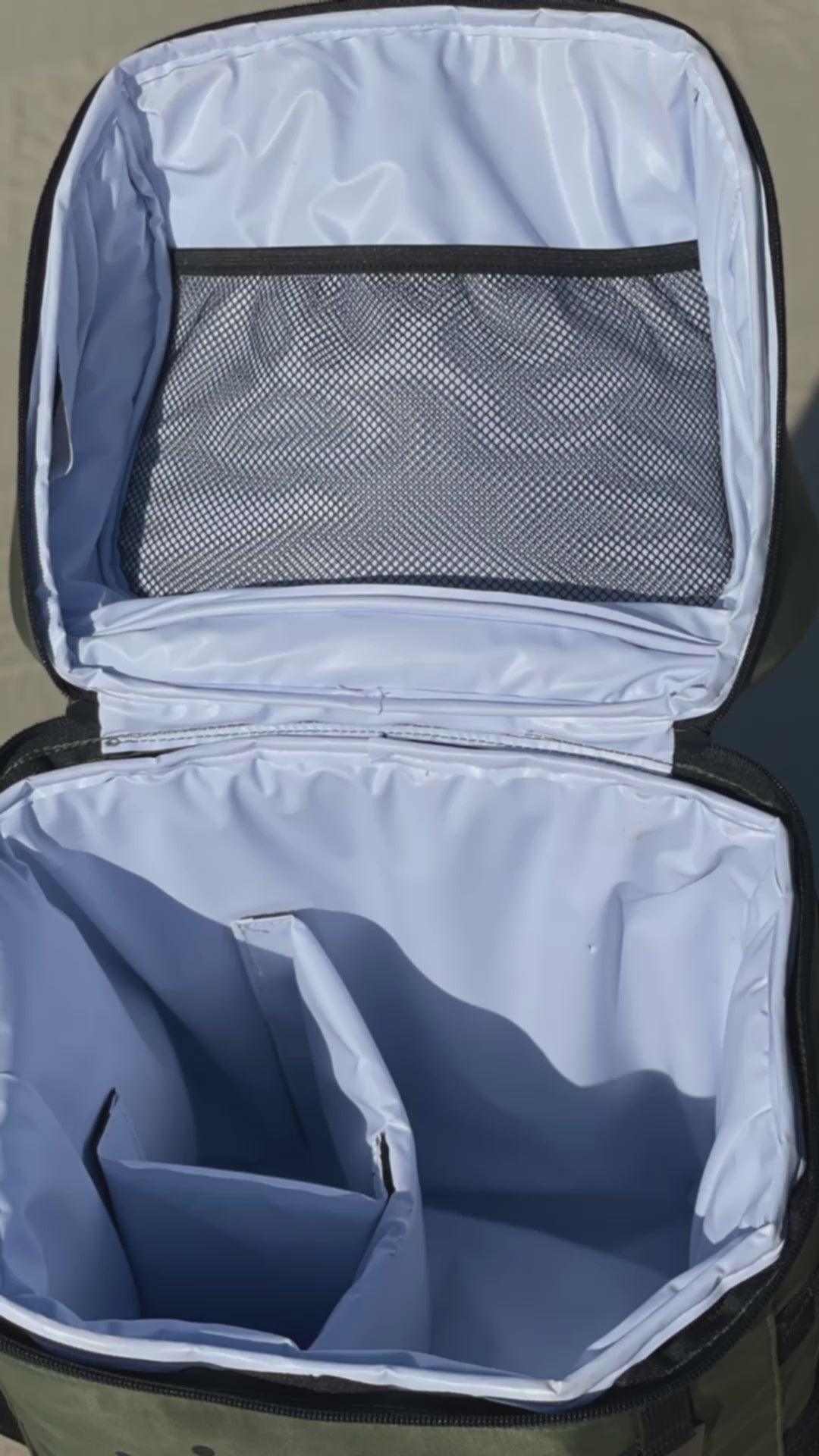Backpack Soft Cooler with Water Bowls & Drain Plug - Teal - Large